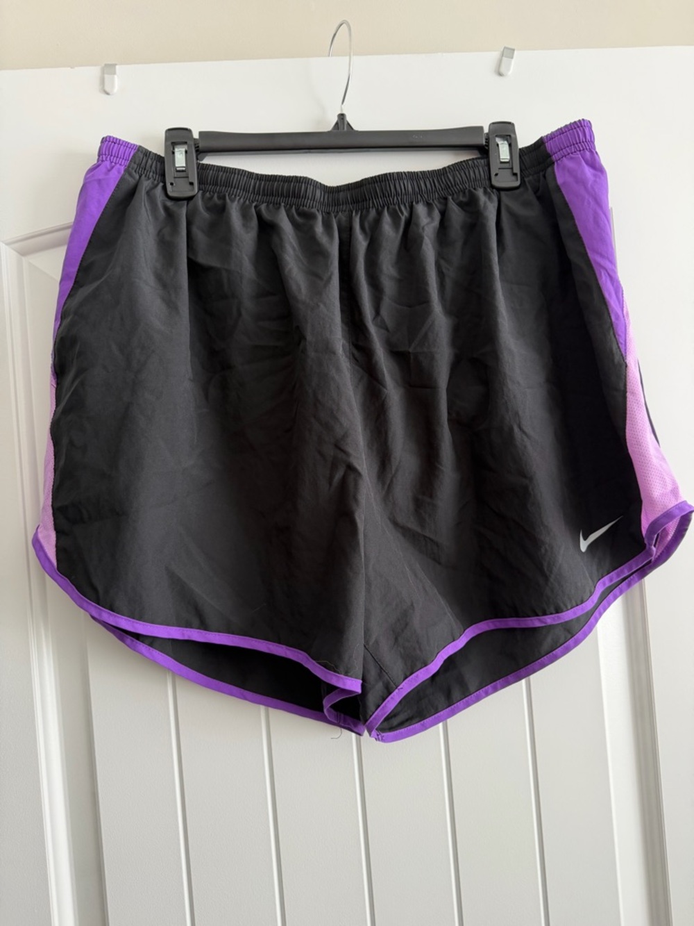 Nike Women’s Black Shorts with Purple Trim